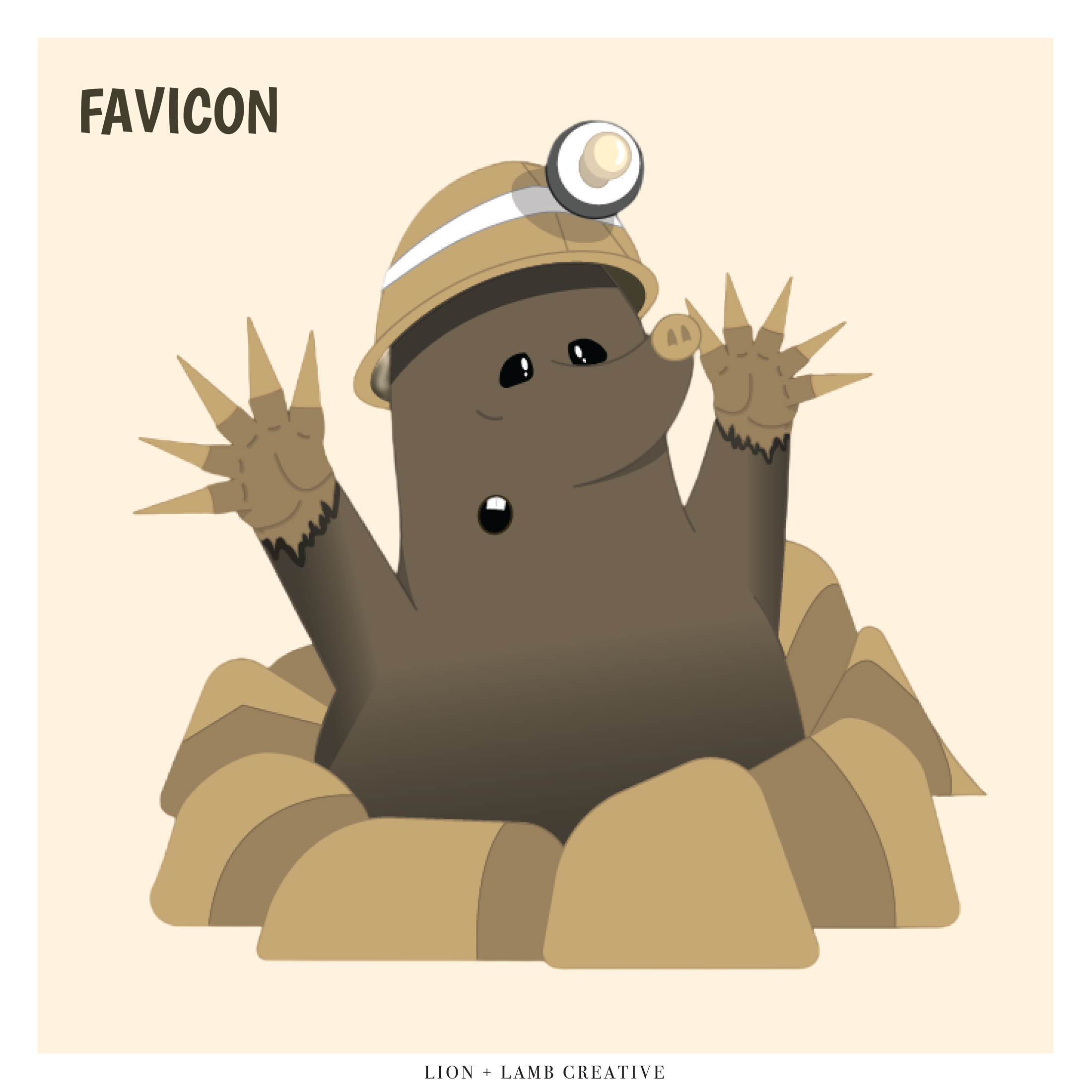 COMO Moles mascot emerging from the ground with its paws raised