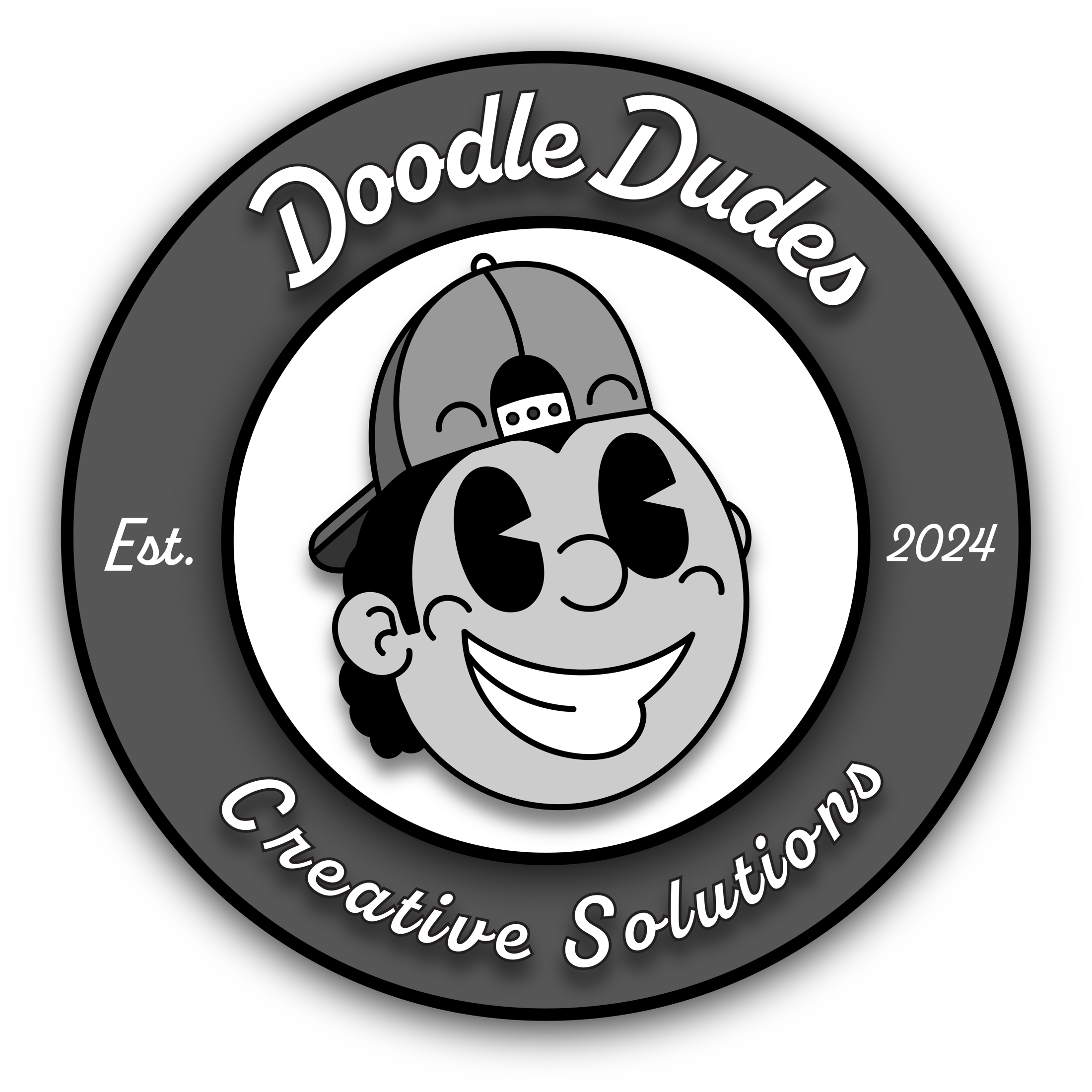 Circular Doodle Dudes alternate mascot mark